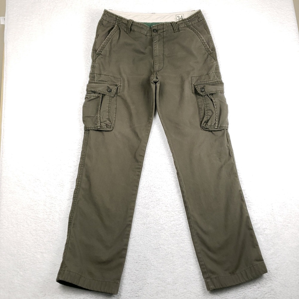 Terrain Sport Dvn Mens Olive Green Cargo Pants 34 Straight Leg Utility Tactical